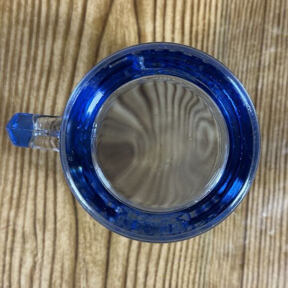 VTG Indiana Glass Tiara Nursery Rhyme Cream And Sugar 5 Piece Set Blue Cobalt - Picture 11 of 16